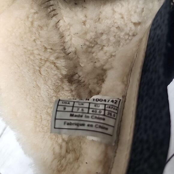 UGG Boots Kimbra Black Suede Sheepskin Fur Mid-Calf 1004742 Women's Size 9 - Picture 9 of 10